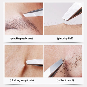 Pinzas Profesionales de Acero Inoxidable para Depilación Facial y Cejas, Eliminación de Vello Encarnado, Gran Precisión, 3 Días, GZ RTS, Pedido Mixto al por Mayor - Product Image 3