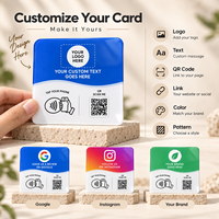 Carte NFC personnalisée pour avis Google, sans alimentation, autocollant de table en acrylique NFC213 multilingue, stimule les avis pour restaurants et hôtels