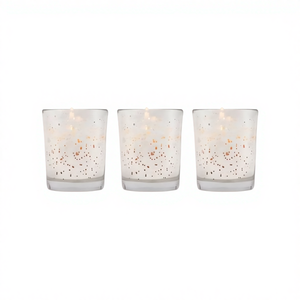 HOSLEY Juego de 3 Velas Votivas de Cera con Aroma a Jazmín y Guisantes Frescos (4 cm y 6 cm) - Product Image 1