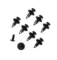 Nouveaux clips de fixation pour voiture en plastique noir de type vis, attaches pour garnitures de carrosserie, tête de 10 mm, base de 15,7 mm, tige de 17,5 mm, rivets pour panneaux de véhicule