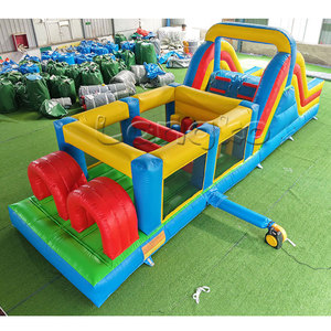 Carrera de obstáculos inflable comercial personalizada de fábrica, carrera al aire libre, juego deportivo, parque de atracciones, carrera de obstáculos - Product Image 1