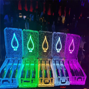 Estuche para 3 Botellas de Champán con Iluminación LED Recargable, Diseño As de Espadas, para Fiestas en Clubes Nocturnos, 2026 - Product Image 6