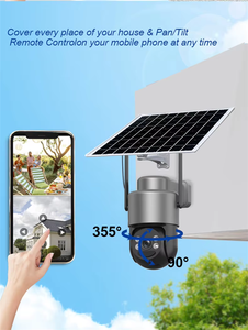 智能网络 Eseecloud APP 安全系统 Ptz 户外 4MP 运动检测 4G SIM 卡/Wifi 无线太阳能闭路电视网络摄像机 - Product Image 5