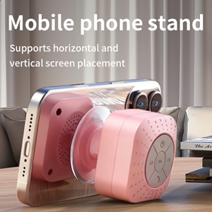 Haut-parleur sans fil V5.3 avec support à ventouse, mini-caisson <span class=keywords><strong>de</strong></span> basses rechargeable par USB pour la maison et la <span class=keywords><strong>salle</strong></span> <span class=keywords><strong>de</strong></span> <span class=keywords><strong>bain</strong></span>, autonomie <span class=keywords><strong>de</strong></span> 15 heures - Product Image 2