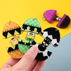 Custom Hatching Egg Cartoon Animation Pull Interlayer Fun Creative Acrylic Pendant <b>Keychain</b> Small Plastic Decoration - Product Image 2