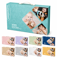 Boîte cadeau de luxe pour bébé avec poignée, emballage rigide en papier personnalisé pour jouets de nouveau-né, produits de soin pour nourrissons et cadeaux de naissance