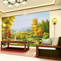 Kain Dinding Anti Air Motif Hewan Tradisional Non-Woven untuk Rumah, Apartemen, Ruang Tamu, Latar Belakang Sofa, Mudah DIY