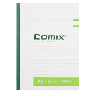 Comix Notebook B5 8mm Ruled 26 Lines Everyday Use - Product Image 1