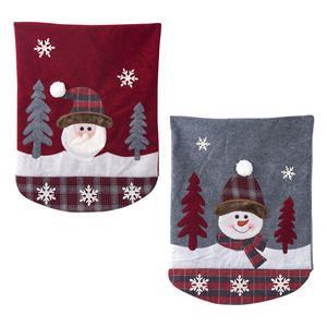 Bộ đồ trang trí Giáng sinh xuyên biên giới, phong cách đồng quê Mỹ, chất liệu vải, quà tặng, bộ thêu ông già Noel và người tuyết - Product Image 5