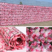 Haute qualité soie artificielle Rose mur mariage fond événement décoration Shoot Photo accessoires intérieur extérieur centre commercial fenêtre plante