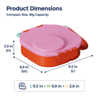 Boîte Bento PP FDA 3 Compartiments avec Pain de Glace 46oz Boîte Déjeuner Enfant École En Gros