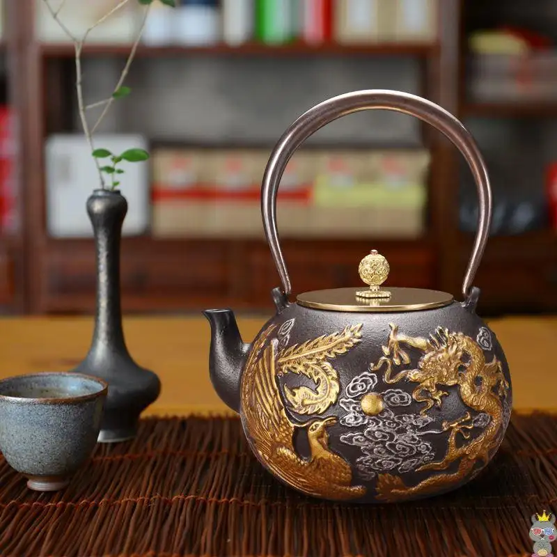 1.4L יפני סגנון תה קומקום עם נחושת ידית ברזל קומקומי