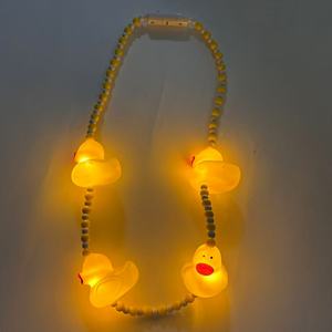 Bán Buôn Mardi Gras Trang Trí Nội Thất Ánh Sáng-<span class=keywords><strong>up</strong></span> Cao Su Vịt Charms Đính Cườm Vòng Cổ Khuyến Mại Nhấp Nháy Vòng Cổ - Product Image 2