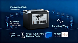 Station d'alimentation solaire portable 3000W avec onduleur à onde sinusoïdale pure, batterie LiFePO4, panneaux solaires, chargeur de voiture, générateur solaire Eco-flow - Product Image 3