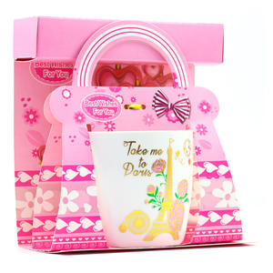 Conception personnalisée de logo Acceptation production unique Paris <span class=keywords><strong>Tour</strong></span> Eiffel Tasse en céramique colorée pour la Saint Valentin coffret cadeau - Product Image 5