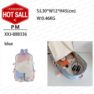 <span class=keywords><strong>2022</strong></span> nouvelle mode nouveau Style couleur bloqué rétro mignon couleur bloquant <span class=keywords><strong>sac</strong></span> à dos à la mode pour les lycéens - Product Image 2