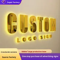 Commerce extérieur pour panneau d'affichage extérieur société vitrine Led IP65 AC créatif rétro-éclairé publicité signe lettres illuminées