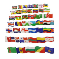 Vente directe d'usine Épingles personnalisées en métal émaillé dur avec drapeau en relief Épingles de drapeau du monde pour la décoration