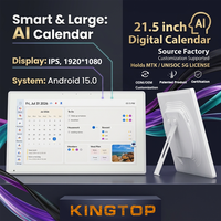 OEM ODM Calendrier numérique à écran tactile de 21,5 pouces avec WiFi, Android 15, 32 Go de ROM, certifié ROHS, calendrier mural
