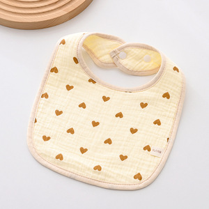 100% babero de algodón orgánico para bebé recién nacido <span class=keywords><strong>Saliva</strong></span> bolsillo botón cierre bebé alimentación babero - Product Image 3