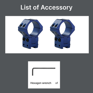 BANGBANG Anneaux de montage pour lunette - Pince de fixation pour tube de 30 mm, hauteur centrale réglable de 1,38 à 1,65 pouces pour rail de 11 mm (Bleu) - Product Image 4