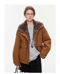 เสื้อโค้ทสไตล์แจ็คเก็ตแบบคอปกสไตล์เรโทร แบรนด์ VEGA CHANG - เสื้อคลุมแฟชั่นฤดูหนาวสำหรับผู้หญิง - Product Image 1