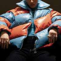 Veste matelassée personnalisée LULUSEN Logo Streetwear pour hommes, veste matelassée multicolore de grande taille, veste gonflée rembourrée de duvet