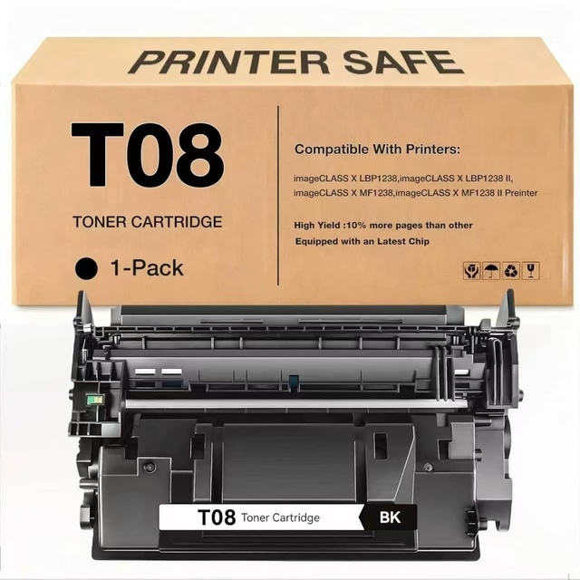 T08 Black Toner Cartridge Toner (New Chip) Compatible for Canon T08 3010C005AA Toner Cartridges