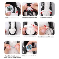 Nouvelles baskets plates simples à enfiler en plastique avec boucle en fil d'acier antidérapante et lacets torsadés sans nœuds