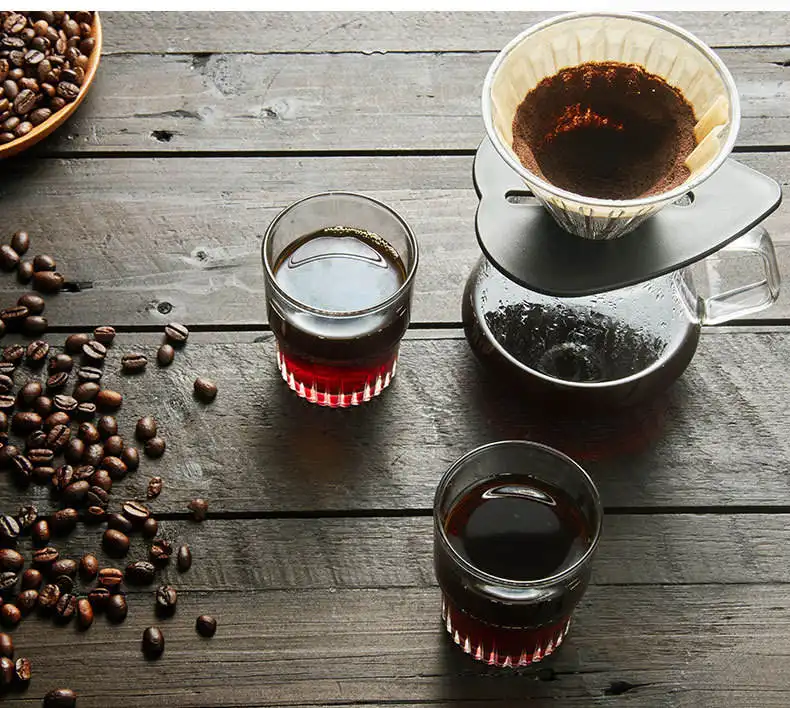 قمع لصناعة القهوة من الزجاج المنصب، حامل ماكينة صنع القهوة بالتنقيط 400 مل 600 مل، قمع لمصانع فلاتر القهوة الأخرى