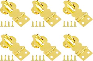 Runseaway <b>Pcs</b> Brass <b>Mini</b> Padlock Hasps Decorative Buckles With Screws For Wooden Box Jewelry Box Wine Case Chest Suitcase Furnit - Product Image 1