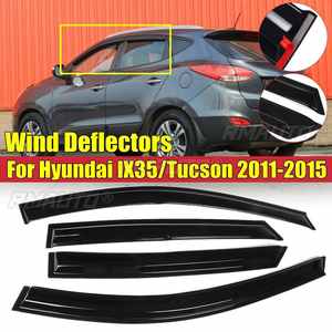 4 déflecteurs de vent teintés pour vitres de voiture Hyundai IX35 Tucson 2011-2015, pare-pluie et pare-soleil - Product Image 1