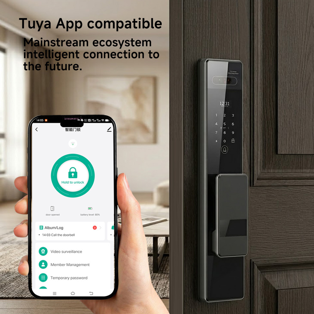 Tuya WiFi Smart Lock 3D Face Recognition Unlck Remote APP Control for Residential Entrance Doors and Hotels · image 2