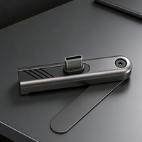 Adaptateur USB-C 240W pour téléphone portable 2-en-1 avec support compact et support de bureau, conception à angle droit en alliage de zinc