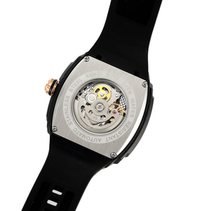 Montres de luxe Skmei M033 <span class=keywords><strong>pour</strong></span> hommes, étanches, lumineuses, automatiques, bracelet carré, squelette, mécaniques, Reloj - Product Image 6