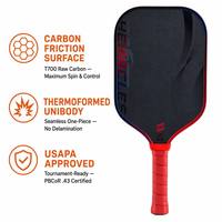 Paleta de Pickleball Personalizada Aprobada por la USAPA, Superficie Texturizada de Fibra de Carbono T700, Grosor de 16 mm, GEN 5, OEM, ODM