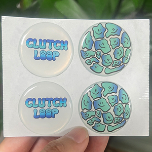 Custom 3D Clear Dome Epoxy Resin <b>Stickers</b>, Personalized <b>Logo</b> Cartoon Self‑Adhesive Thick Waterproof Badge <b>Stickers</b> - Product Image 1