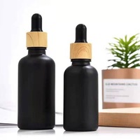 Vente en gros de flacons compte-gouttes noirs pour peinture de 5 ml, 10 ml, 15 ml, 20 ml, 30 ml, 50 ml, 100 ml avec bouchon pipette en bois