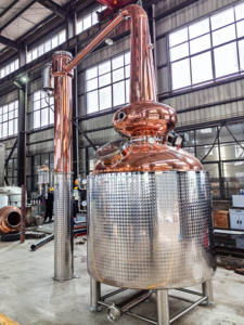 500l 1000L Tipo escocés Destilería de whisky Destilación de licores Copper Pot Still Brandy Rum Alambique Equipo de destilación - Product Image 6