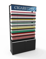 Étagères à cigarettes réglables, présentoirs de magasin de détail, présentoirs à cigarettes avec poussoir en acrylique