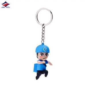 Longzhiyu Tùy Chỉnh 3D Dragon Ball Keychain Với Dây Đeo Cao Su Mềm PVC Dây Buộc Mặt Trăng Keyring Nhà Máy Bán Buôn