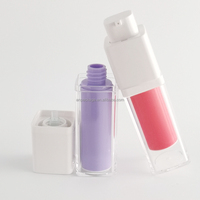 2024 Twist up soins de la peau rotation bouteille de pompe à Lotion carrée pour cosmétiques crème personnalisée emballage rechargeable 30ml bouteille sans air