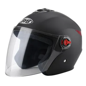 Helm sepeda motor Flip Up kualitas tinggi, helm sepeda motor setengah wajah Abs, helm balap Dot disetujui