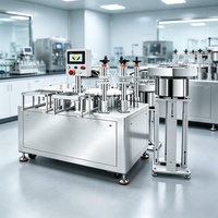 Équipement compact de remplissage et de sertissage de flacons FillinMachine, avec système automatique de pose de bouchons pour flacons d'échantillons cosmétiques