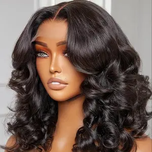 HAVEN HAIR 14 Inch Loose Wave Glueless Wigs Human Hair Pre Plucked 5x5 Closure Wig Brazilian Human Virgin Hair