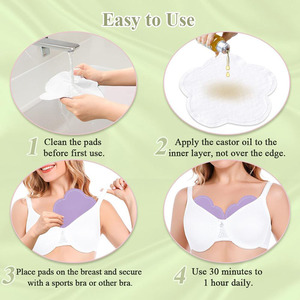 Castor Oil <b>Pads</b> Wrap for <b>Breast</b> Organic Castor Oil Pack Compress Castor Oil Packs Reusable <b>Breast</b> <b>Pad</b> Kit for Sleeping - Product Image 5