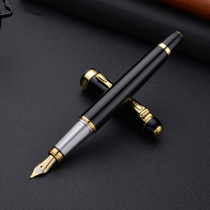 Baoer 302 serie pluma de marca personalizada ejecutivo clásico negro plata oro mejor escritura pluma estilográfica - Product Image 2