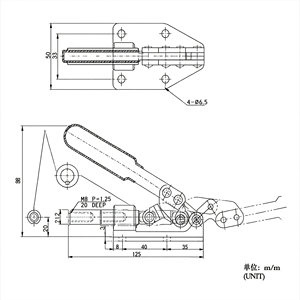 Serrure à levier horizontale à dégagement rapide Push-Pull - Product Image 3