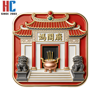 Aimants de réfrigérateur souvenirs de Macao en métal émaillé 3D plaqué or, modernes et personnalisés, fabriqués en usine depuis 20 ans, cadeaux de voyage