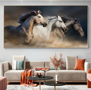 Art <span class=keywords><strong>Poster</strong></span> Classique Animal <span class=keywords><strong>Cheval</strong></span> Toile Peinture Mur Prints Photo - Product Image 4